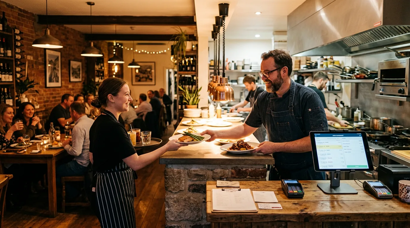 Inhabergeführtes Restaurant mit Küche, Service und digitalem Bestellsystem